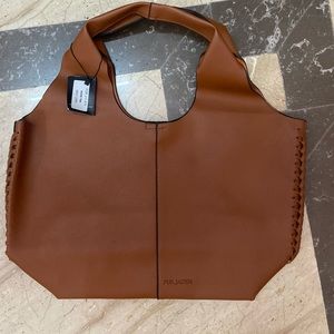 Tagged fur jaden embossed bag